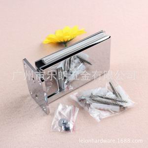 Partition door glass clamp